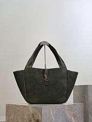 Colestore YSL Saint Laurent LE 5 À 7 BEA In Suede Dark Green 50×28×18cm - 1