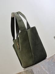 Colestore YSL Saint Laurent LE 5 À 7 BEA In Suede Dark Green 50×28×18cm - 6