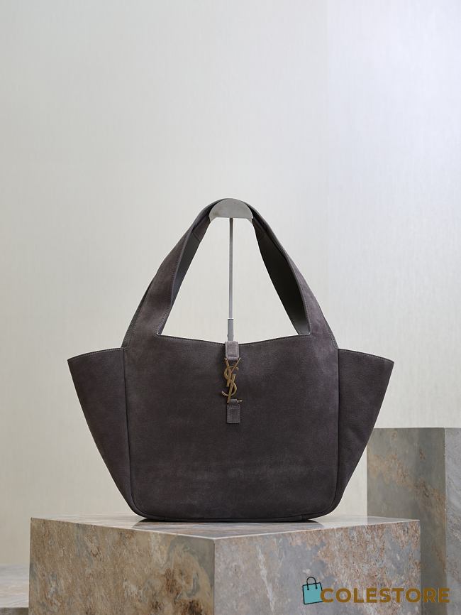 Colestore YSL Saint Laurent LE 5 À 7 BEA In Suede Urban Grey 50×28×18cm - 1