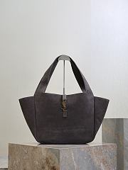 Colestore YSL Saint Laurent LE 5 À 7 BEA In Suede Urban Grey 50×28×18cm - 1