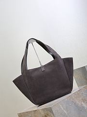 Colestore YSL Saint Laurent LE 5 À 7 BEA In Suede Urban Grey 50×28×18cm - 5