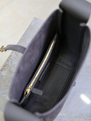 Colestore YSL Saint Laurent LE 5 À 7 Supple Small in Suede Urban Grey 23×22×8.5cm - 3