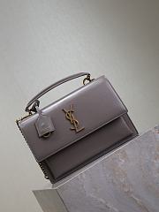 Colestore YSL Saint Laurent Sunset In Smooth Leather Urban Grey 25x18x5cm - 2