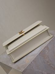 Colestore YSL Saint Laurent Sunset In Smooth Leather Blanc Vintage 25x18x5cm - 6