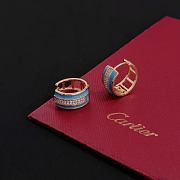 Colestore Cartier Hoop Earrings Blue Enamel - 5
