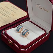 Colestore Cartier Hoop Earrings Blue Enamel - 4
