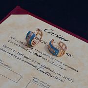 Colestore Cartier Hoop Earrings Blue Enamel - 3