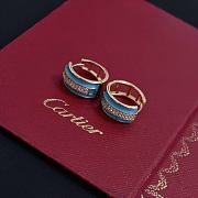 Colestore Cartier Hoop Earrings Blue Enamel - 2