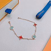 Colestore Louis Vuitton Monogram Vibrant Red and Soft Turquoise Enamel Bracelet - 6