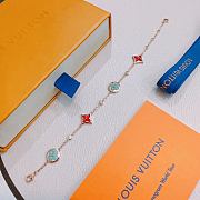 Colestore Louis Vuitton Monogram Vibrant Red and Soft Turquoise Enamel Bracelet - 4