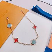 Colestore Louis Vuitton Monogram Vibrant Red and Soft Turquoise Enamel Bracelet - 2