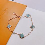 Colestore Louis Vuitton Monogram Soft Turquoise Enamel Bracelet - 6