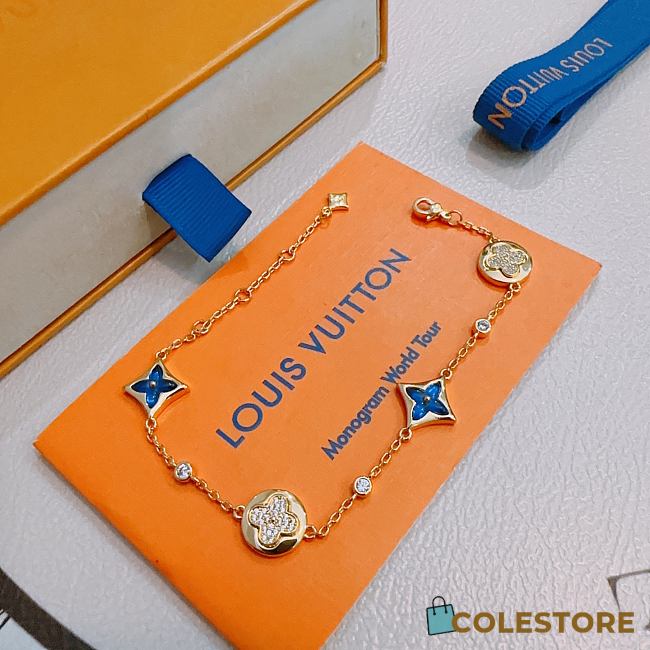 Colestore Louis Vuitton Monogram Enamel & Diamond Bracelet - 1