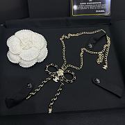 Colestore Chanel 25S Bow Chain Necklace with Pearl & Crystal Accents - 5