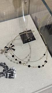 Colestore Chanel Long Necklace Metal, Glass Pearls, Resin & strass  Gold, Pearly White, Black & Crystal - 5