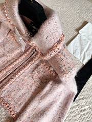 Colestore Chanel 25B Doll Collar Pink Cardigan - 5