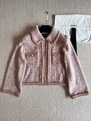 Colestore Chanel 25B Doll Collar Pink Cardigan - 6