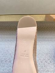 Colestore Miu Miu Beige Mesh Fabric Ballerinas - 6