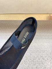 Colestore Miu Miu Black Mesh Fabric Ballerinas - 6