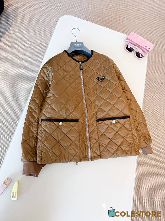 Colestore Prada Quilted Lightweight Re-Nylon Jacket Cork Beige - 1
