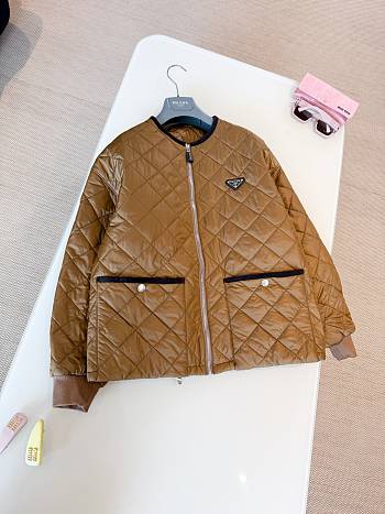 Colestore Prada Quilted Lightweight Re-Nylon Jacket Cork Beige