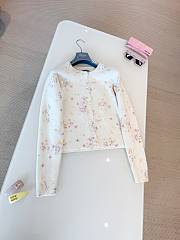Colestore Prada Floral-Pattern Cardigan in Natural - 5