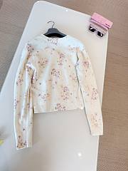 Colestore Prada Floral-Pattern Cardigan in Natural - 4