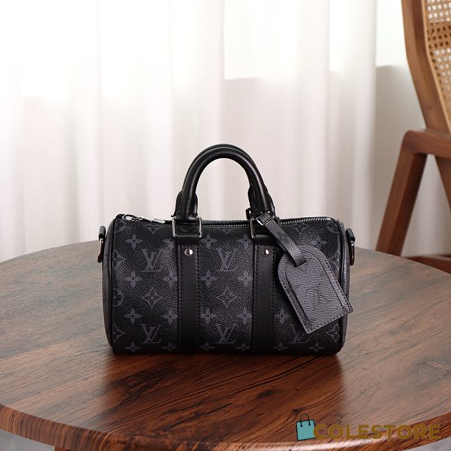 Colestore Louis Vuitton Keepall Bandoulière 25 Monogram Eclipse Black 15 x 11 x 25cm - 1