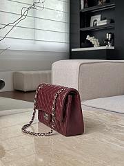 Colestore Chanel Bordeaux Quilted Lambskin Leather Classic 15.5x25x6cm - 6