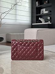 Colestore Chanel Bordeaux Quilted Lambskin Leather Classic 15.5x25x6cm - 4