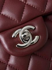 Colestore Chanel Bordeaux Quilted Lambskin Leather Classic 15.5x25x6cm - 3