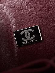 Colestore Chanel Bordeaux Quilted Lambskin Leather Classic 15.5x25x6cm - 2
