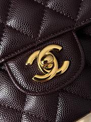 Colestore Chanel Dark Chocolate Quilted Lambskin Leather Classic 15.5x25x6cm - 2