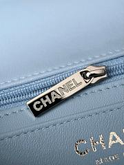 Colestore Chanel Mini Flap Bag With Top Handle Baby Blue 12x20x6cm - 6