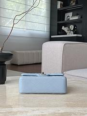 Colestore Chanel Mini Flap Bag With Top Handle Baby Blue 12x20x6cm - 5