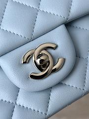 Colestore Chanel Mini Flap Bag With Top Handle Baby Blue 12x20x6cm - 2