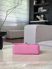 Colestore Chanel Mini Flap Bag With Top Handle Rose Pink 12x20x6cm - 6