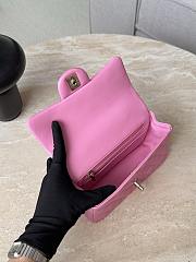 Colestore Chanel Mini Flap Bag With Top Handle Rose Pink 12x20x6cm - 3