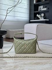 Colestore Chanel Quilted Hobo Bag Light Olive Green 19x21.5x19x6cm  - 6
