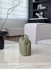 Colestore Chanel Quilted Hobo Bag Light Olive Green 19x21.5x19x6cm  - 5
