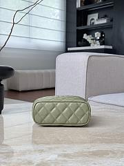 Colestore Chanel Quilted Hobo Bag Light Olive Green 19x21.5x19x6cm  - 4