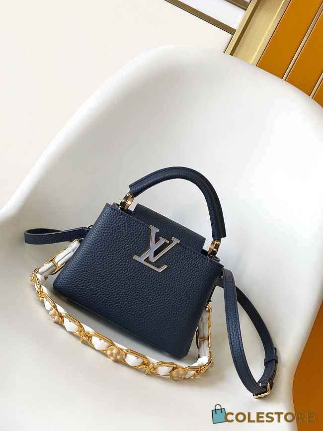 Colestore Louis Vuitton Mini Capucines Navy Blue 21x14x8cm - 1