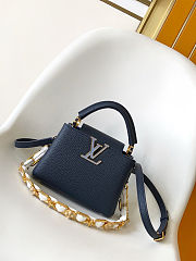 Colestore Louis Vuitton Mini Capucines Navy Blue 21x14x8cm - 1