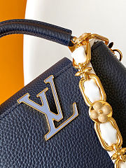 Colestore Louis Vuitton Mini Capucines Navy Blue 21x14x8cm - 2