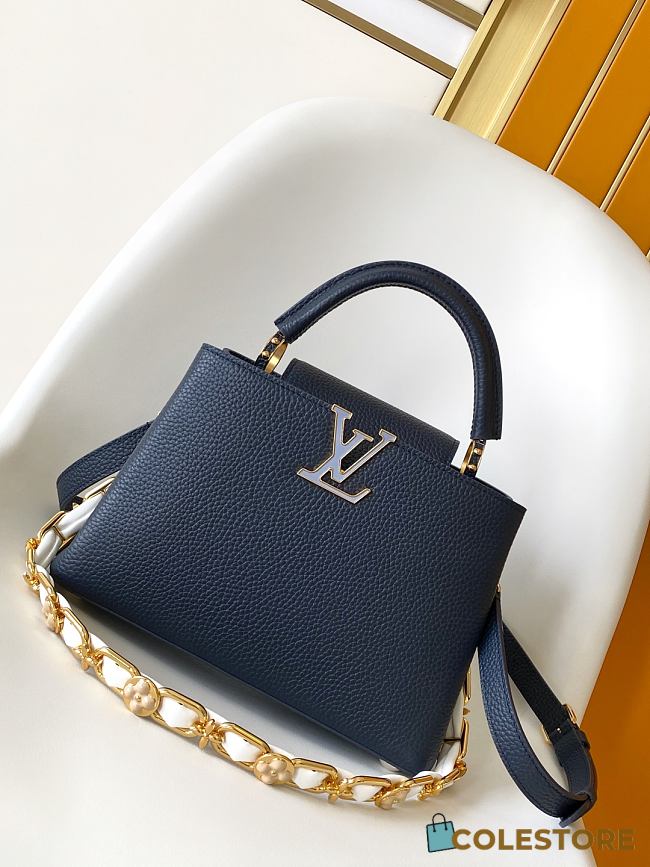 Colestore Louis Vuitton Capucines BB Navy Blue 27x18x9cm - 1