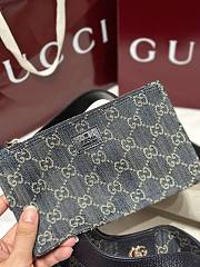 Colestore Gucci Giglio Small Tote Bag Blue and White GG Denim 860845 25x20x15cm - 2