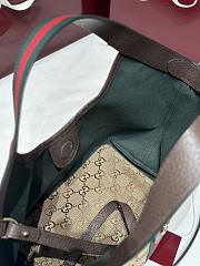 Colestore Gucci Giglio Small Tote Bag Beige and Brown GG Canvas 860845 25x20x15cm - 6