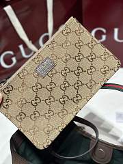 Colestore Gucci Giglio Small Tote Bag Beige and Brown GG Canvas 860845 25x20x15cm - 4