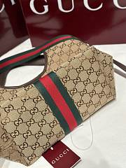 Colestore Gucci Giglio Small Tote Bag Beige and Brown GG Canvas 860845 25x20x15cm - 2