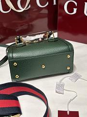 Colestore Gucci Diana Small Tote Bag in Green Leather 20x16x10cm - 6